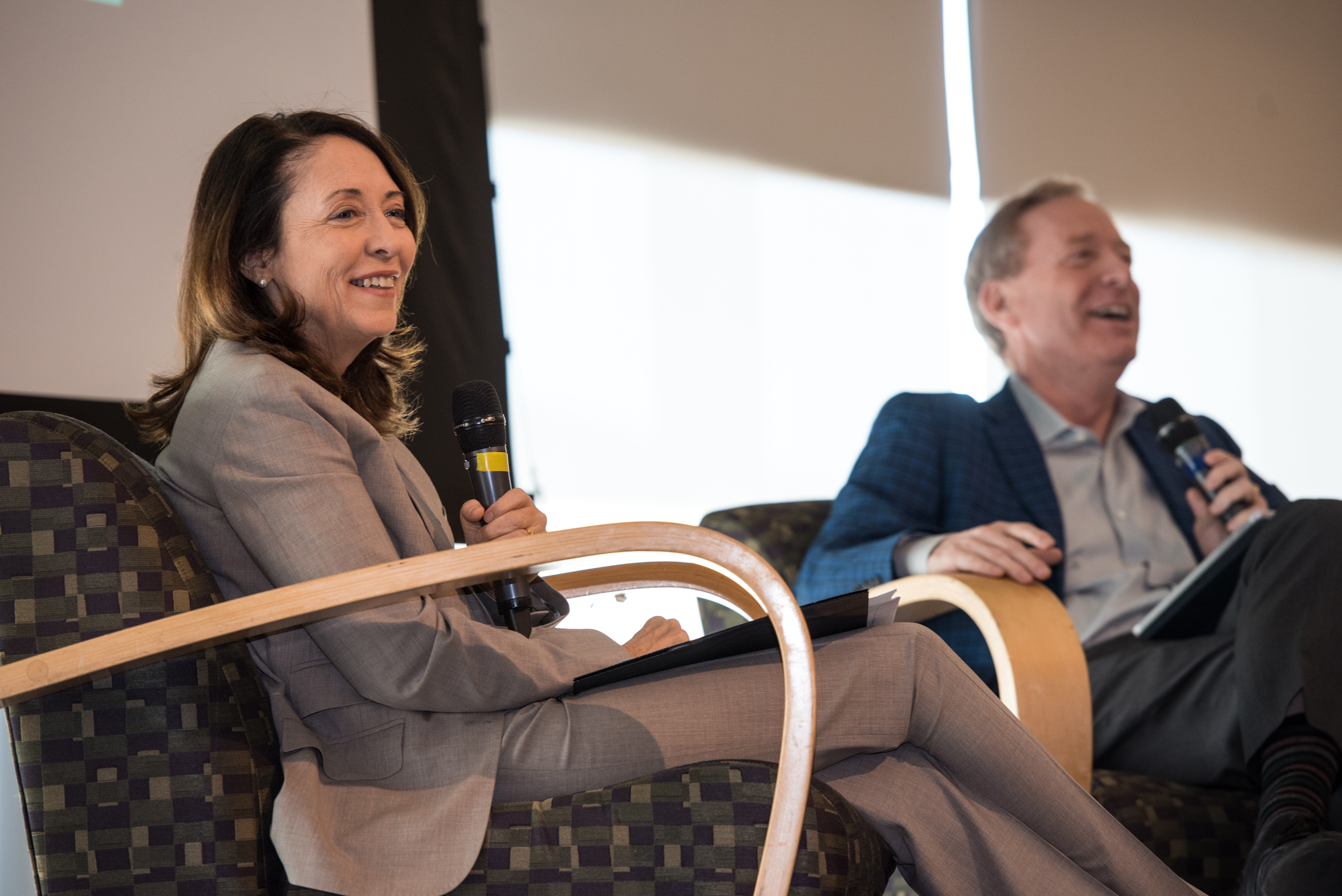 Senator Maria Cantwell and Microsoft President Brad Smith