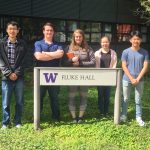 Students standing in front of Fluke Hall